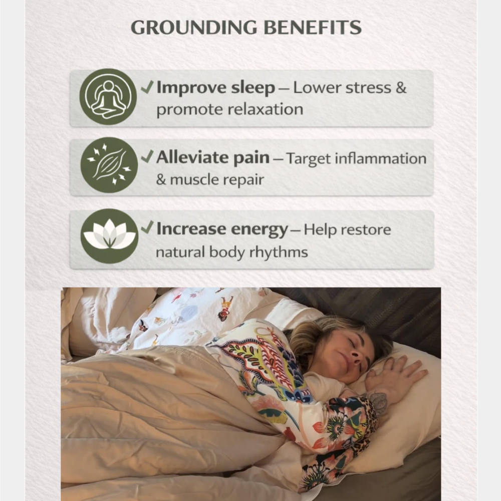 GroundingRest Sleep & Recovery Bundle — Bedsheet + Grounding Mat