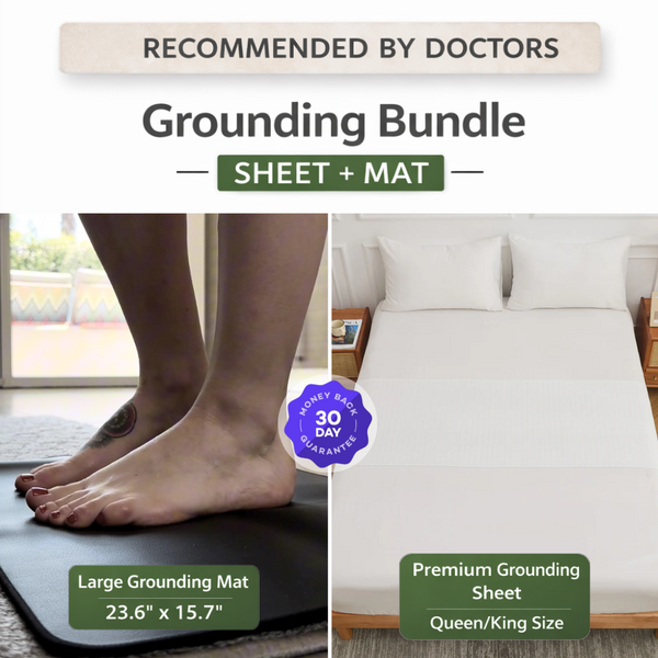 GroundingRest Sleep & Recovery Bundle — Bedsheet + Grounding Mat